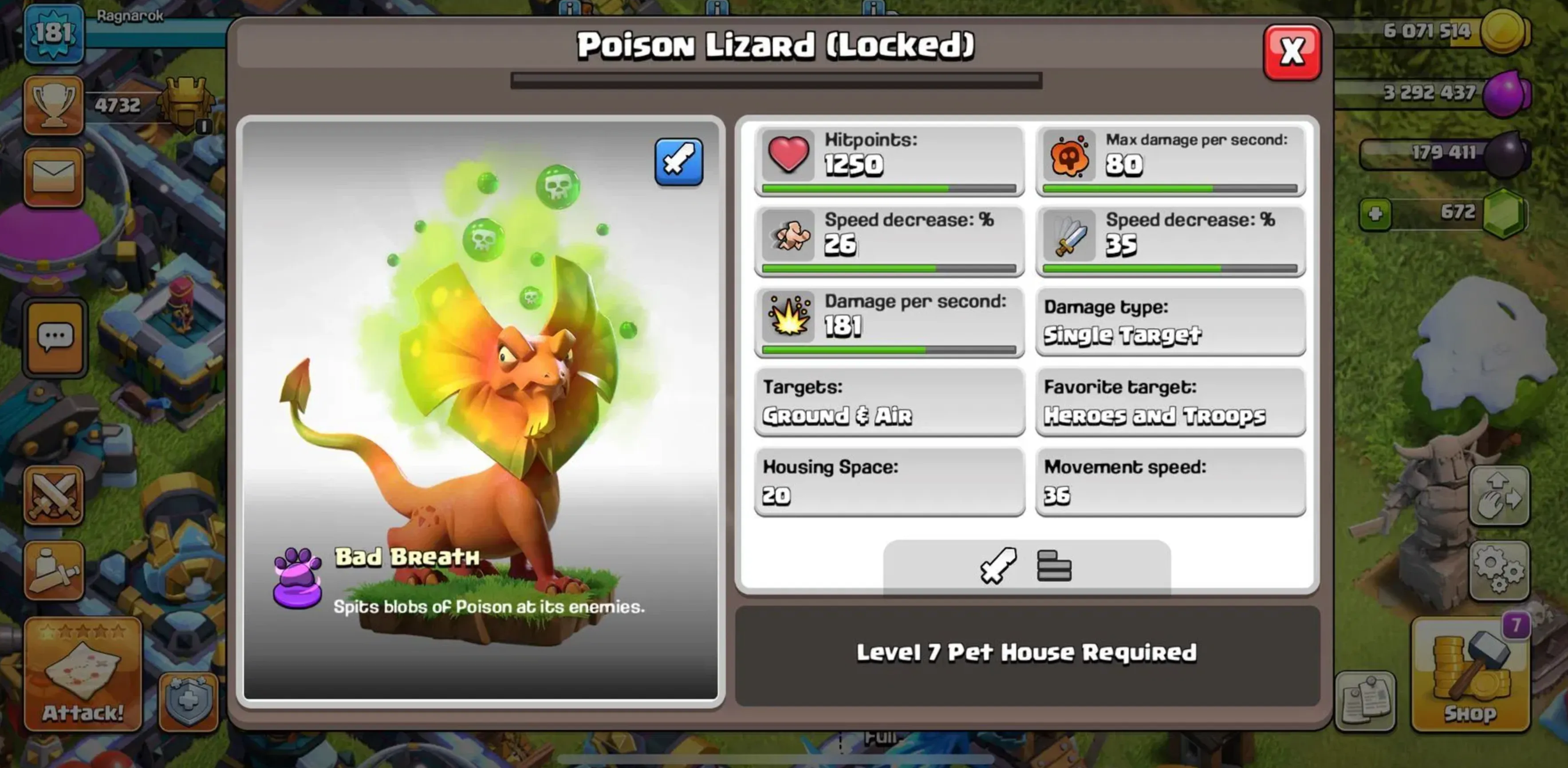 Poison Lizard coc
